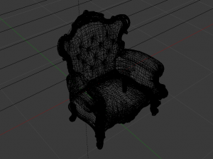 Fashionable Modern Armchair 01 3D-Modell