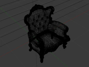 Fashionable Modern Armchair 01 3D Model