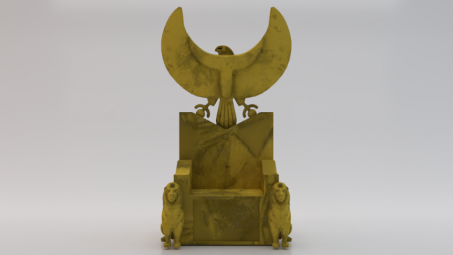 Fantasy Throne of Ancient Egypt - The Throne of Pharaoh 01 Modelo 3D .c4d .max .obj .3ds .fbx .stl .blend 