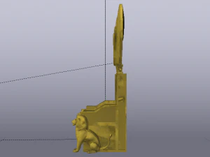 古埃及的幻想王座 - 法老王的王座 01 3D 模型