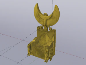 古埃及的幻想王座 - 法老王的王座 01 3D 模型