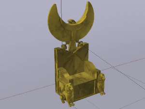 古埃及的幻想王座 - 法老王的王座 01 3D 模型