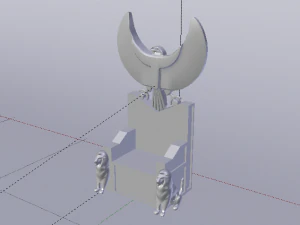 古埃及的幻想王座 - 法老王的王座 01 3D 模型