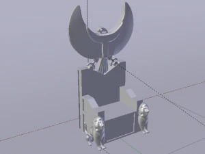 古埃及的幻想王座 - 法老王的王座 01 3D 模型