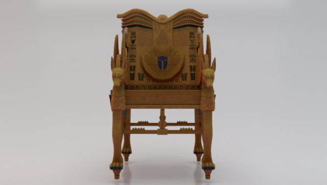 Fantasy Throne of Ancient Egypt - The Throne of Pharaoh 02 3D 模型 .c4d .max .obj .3ds .fbx .stl .blend 