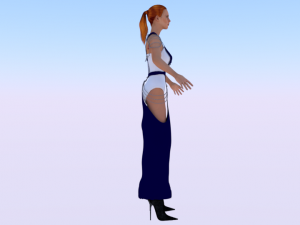 Woman in a Dress 046 3D Model
