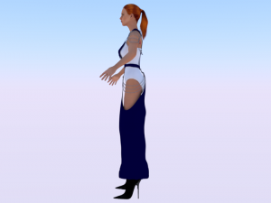 Woman in a Dress 046 3D Model