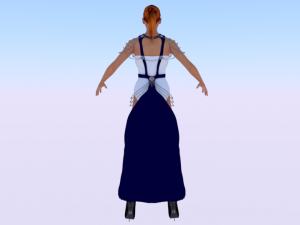 Woman in a Dress 046 3D Model