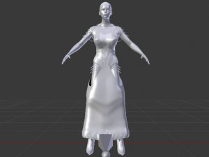 Woman in a Dress 046 3D Model