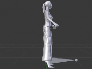 Woman in a Dress 046 3D Model