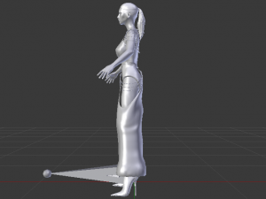 Woman in a Dress 046 3D Model