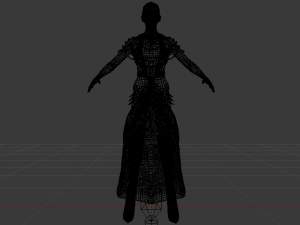 Woman in a Dress 046 3D Model