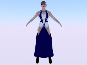 Woman in a Dress 047 3D Модель
