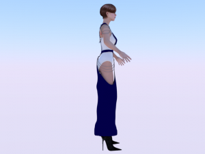 Woman in a Dress 047 3D Model