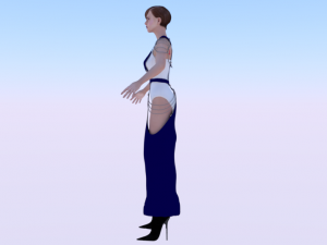 Woman in a Dress 047 3D Model