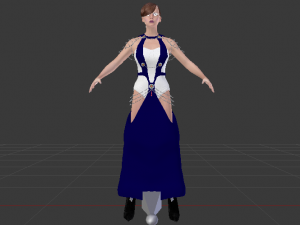 Woman in a Dress 047 3D Model