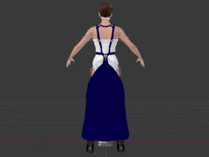 Woman in a Dress 047 3D Model