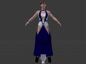 Woman in a Dress 047 3D Model