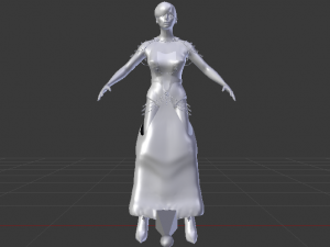 Woman in a Dress 047 3D Model