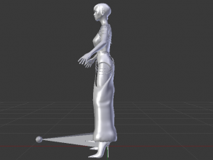 Woman in a Dress 047 3D Model