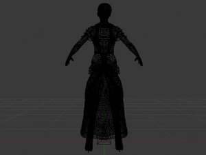 Woman in a Dress 047 3D Model