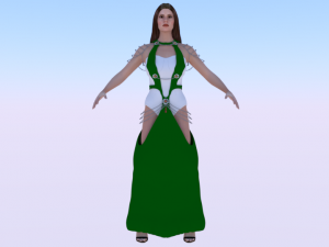 Woman in a Dress 048 Model 3D