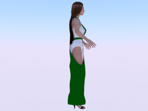 Woman in a Dress 048 3D Модель