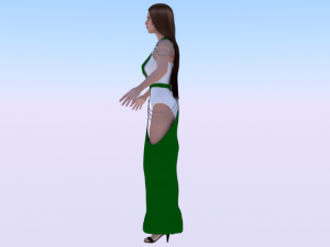 Woman in a Dress 048 3D Модель