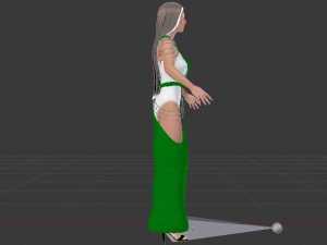 Woman in a Dress 048 3D Модель