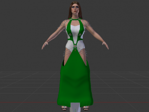 Woman in a Dress 048 3D Модель