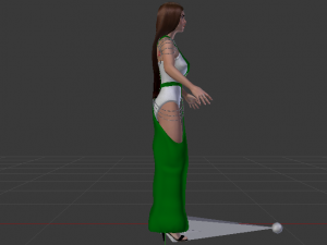 Woman in a Dress 048 3D Модель