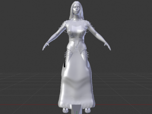 Woman in a Dress 048 3D Модель