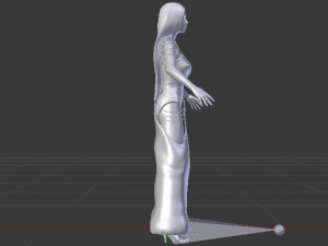 Woman in a Dress 048 3D Модель