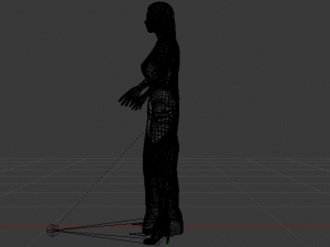Woman in a Dress 048 3D Модель