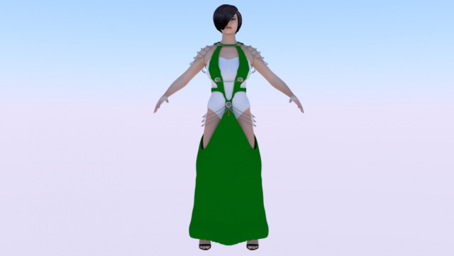 Woman in a Dress 049 Modèle 3D .c4d .max .obj .3ds .fbx .stl .blend 