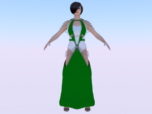 Woman in a Dress 049 Modello 3D