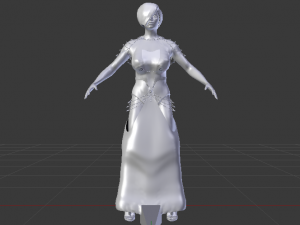 Woman in a Dress 049 Modèle 3D