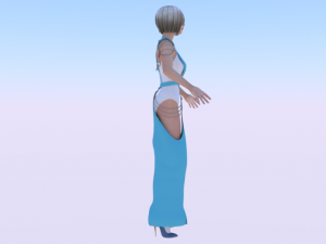 Woman in a Dress 050 Modelo 3D