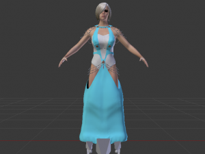 Woman in a Dress 050 Modelo 3D