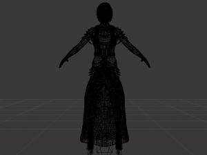 Woman in a Dress 050 Modelo 3D