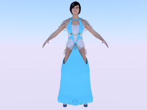 Woman in a Dress 051 3D Модель