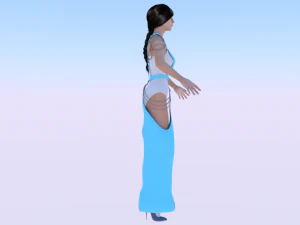 Woman in a Dress 051 3D Model