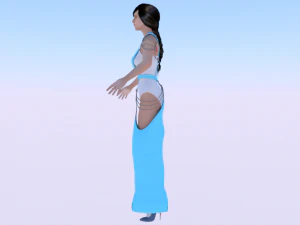 Woman in a Dress 051 3D Model