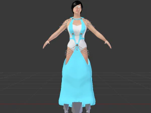 Woman in a Dress 051 3D Model
