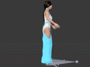 Woman in a Dress 051 3D Model