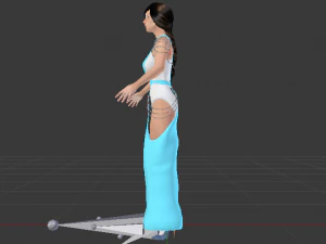 Woman in a Dress 051 3D Model