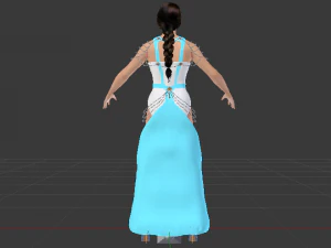 Woman in a Dress 051 3D Model