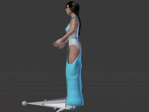Woman in a Dress 051 3D Model