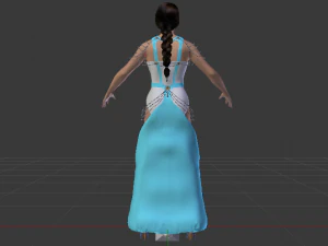 Woman in a Dress 051 3D Model