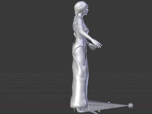Woman in a Dress 051 3D Model